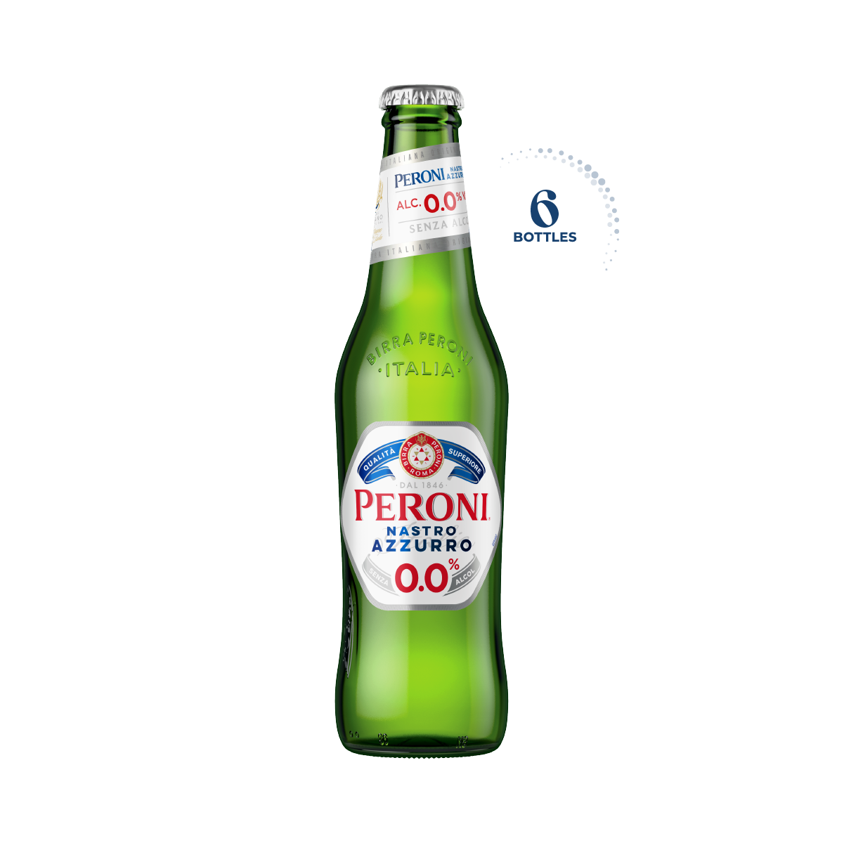 Peroni Nastro Azzurro 0.0%, 6x330ml
