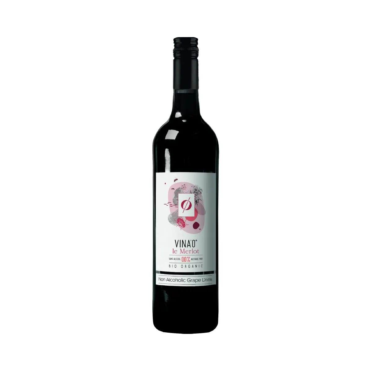 VINA’0° le Merlot Organic Non Alcoholic Wine, 75cl