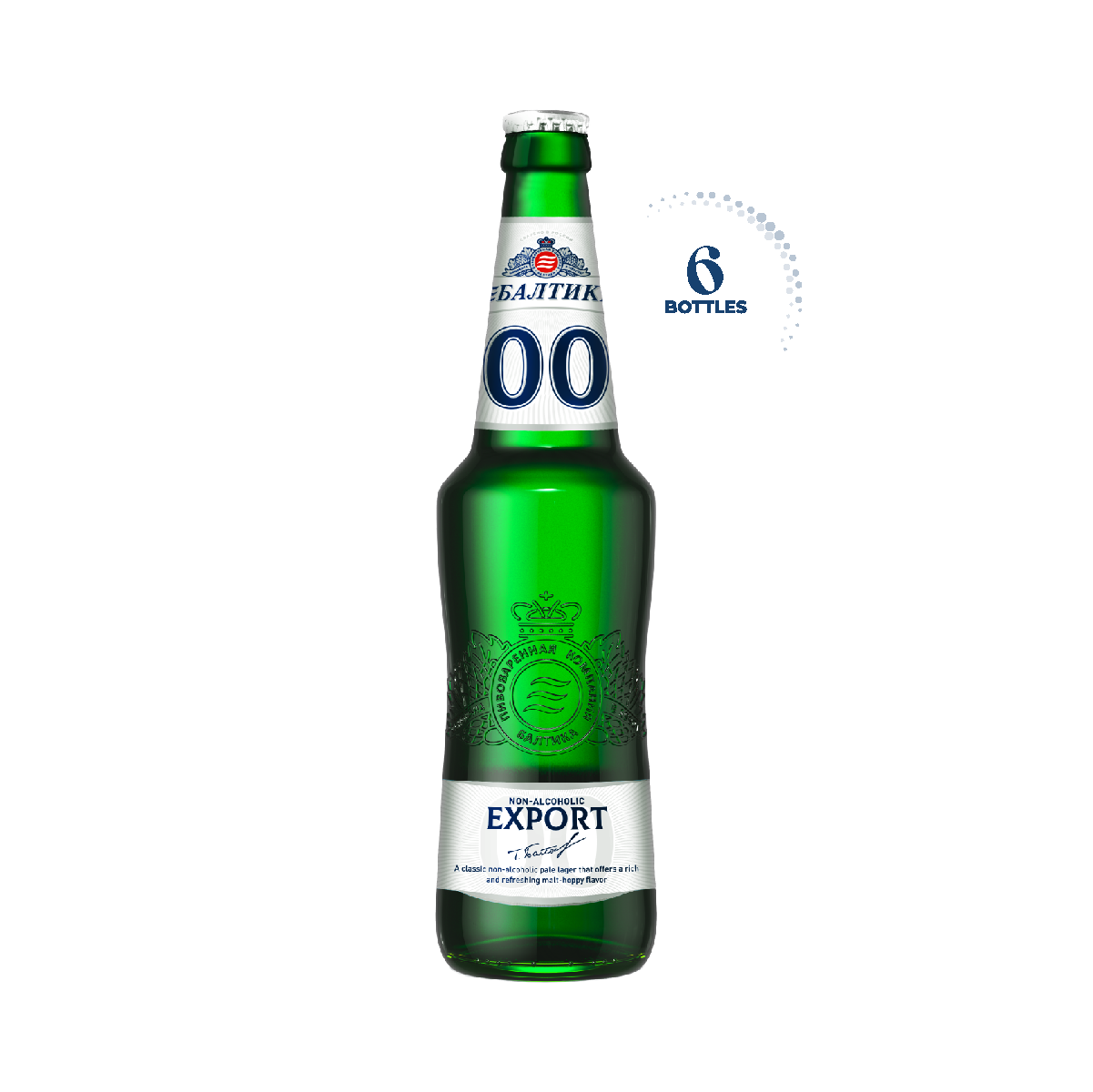 Baltika 0.0% Non-Alcoholic Beer, 6x500ml