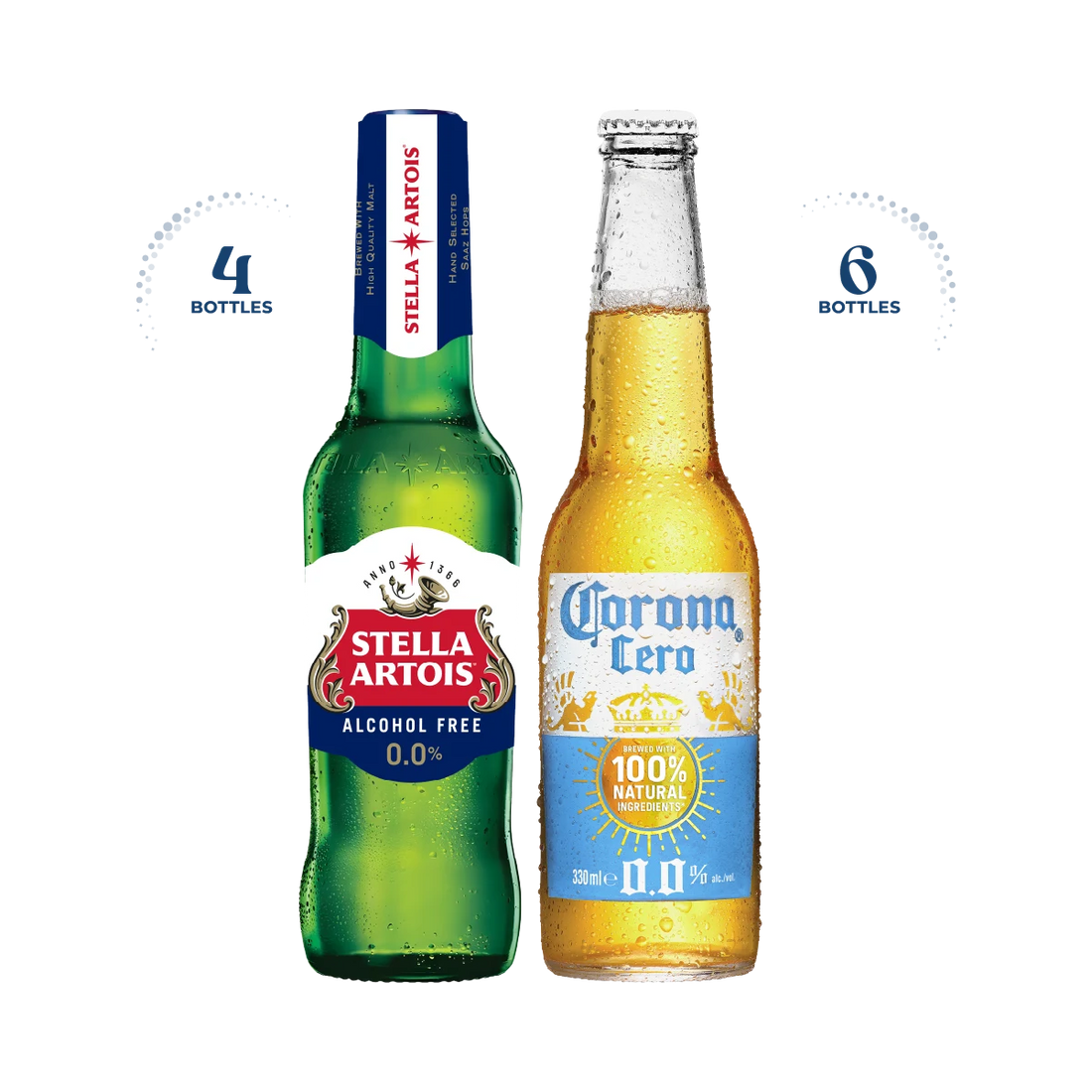 Corona Cero &amp; Stella Artois 0.0%, 10x330ml