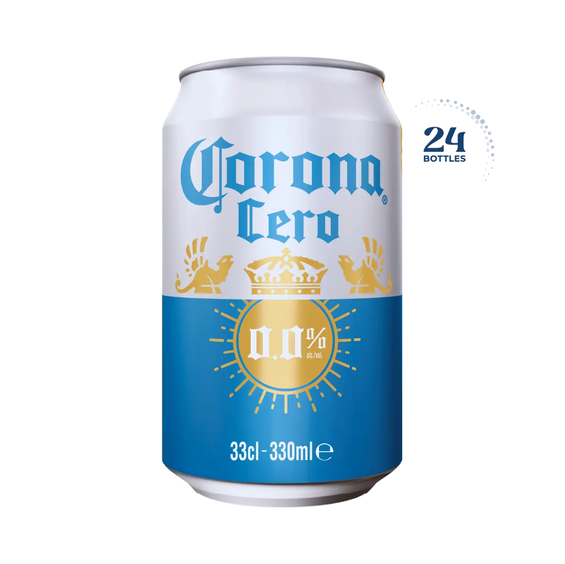 Can of Corona Cero on a white background