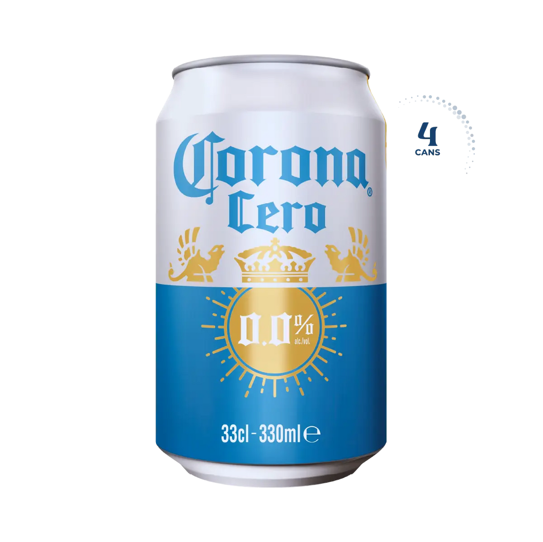 Can of Corona Cero on a white background