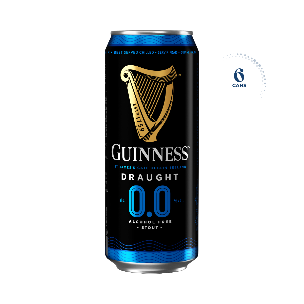 Guinness Draught 0.0%, 6x440ml
