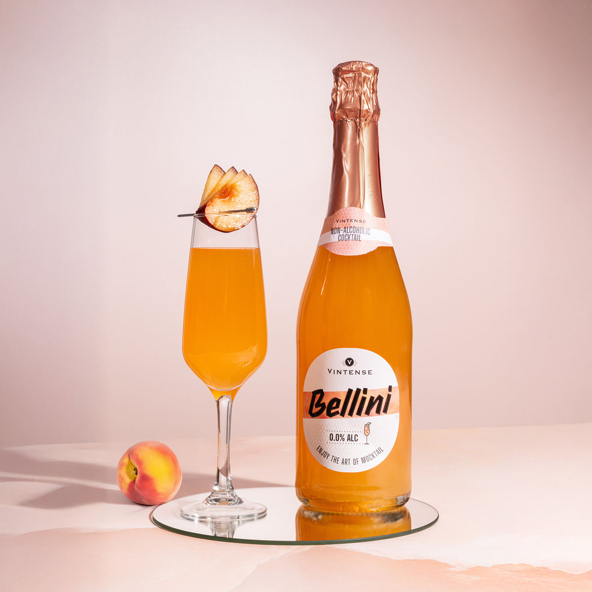 Vintense Bellini Non-Alcoholic Cocktail, 200ml