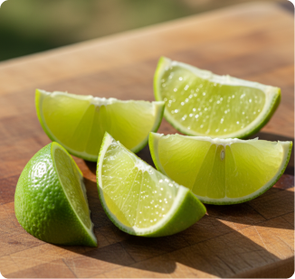 Cut a fresh lime in half