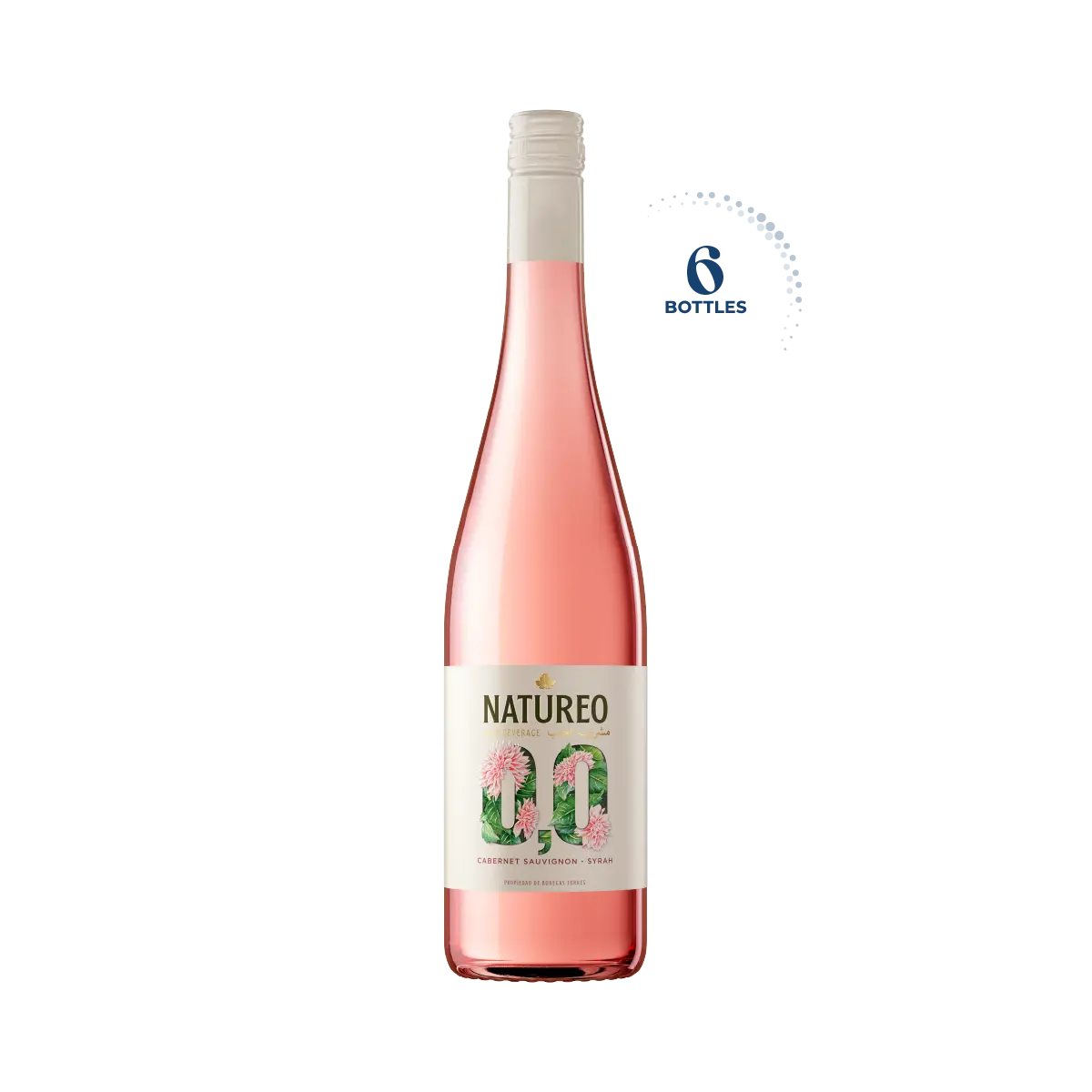 Natureo Rose Grape Beverage 0.0%, 6x750ml