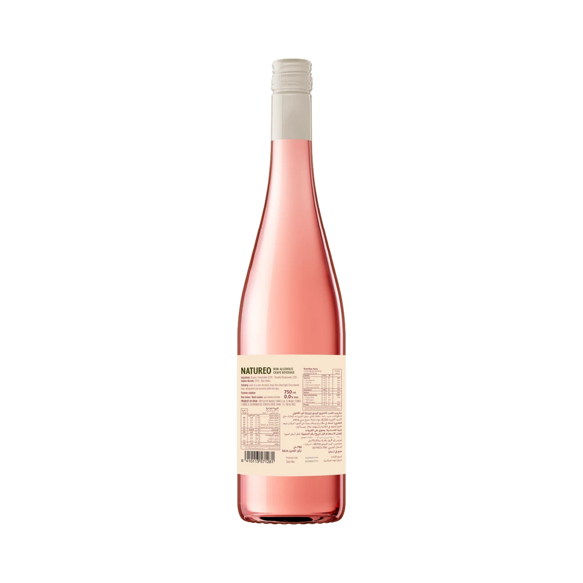 Natureo Rose Garnacha Tinta Non Alcoholic Grape Beverage, 6x750ml