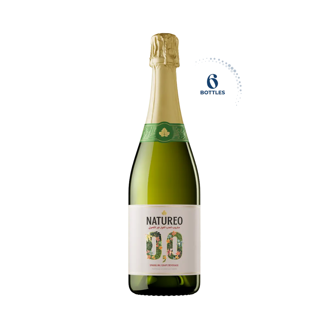 Natureo Sparkling Muscat Grape Beverage 0.0%, 6x750ml
