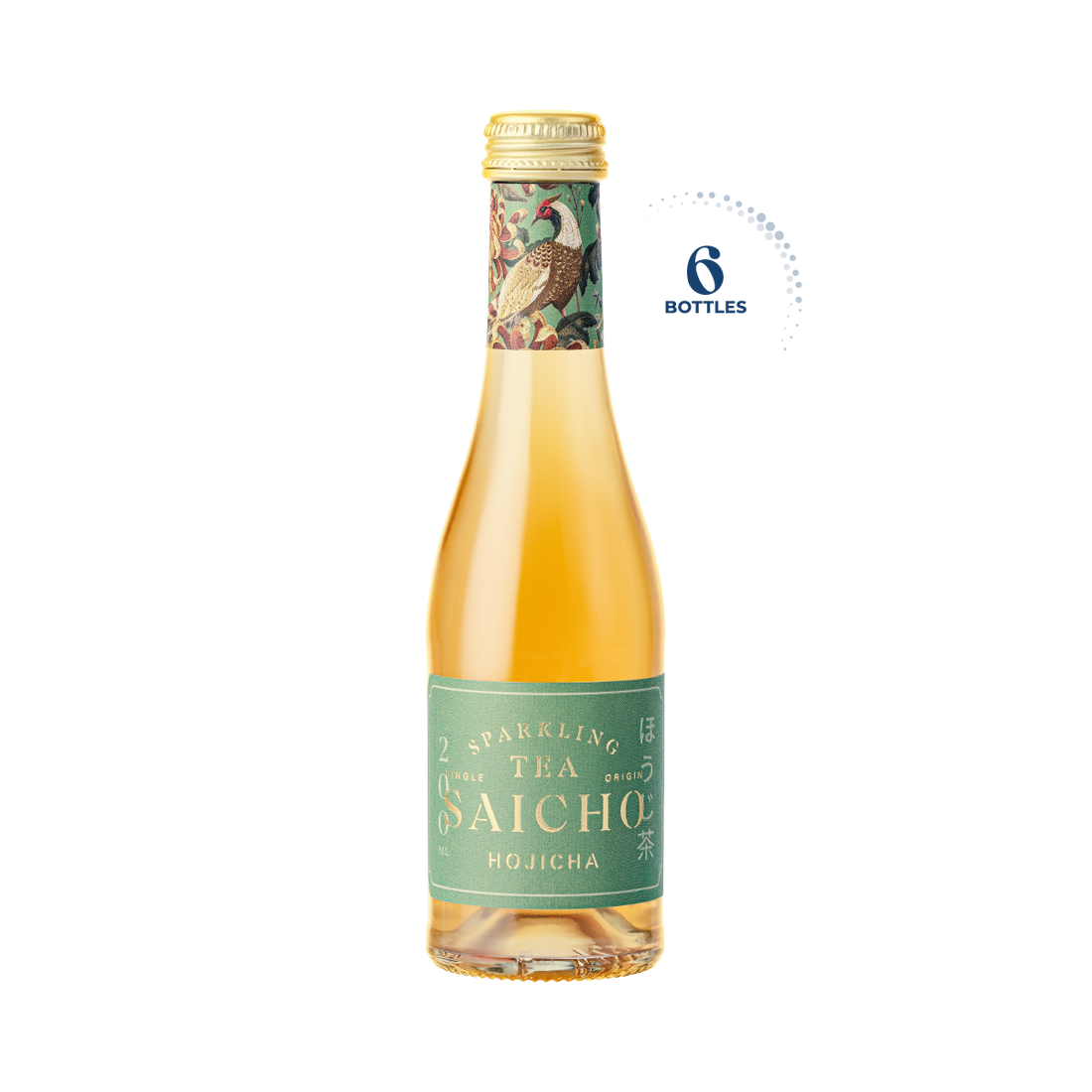 Saicho Hojicha Sparkling Tea, 6x200ml