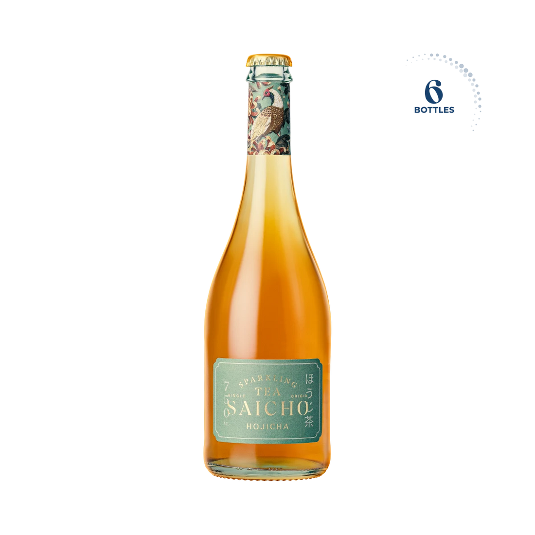 Saicho Hojicha Sparkling Tea, 6x750ml