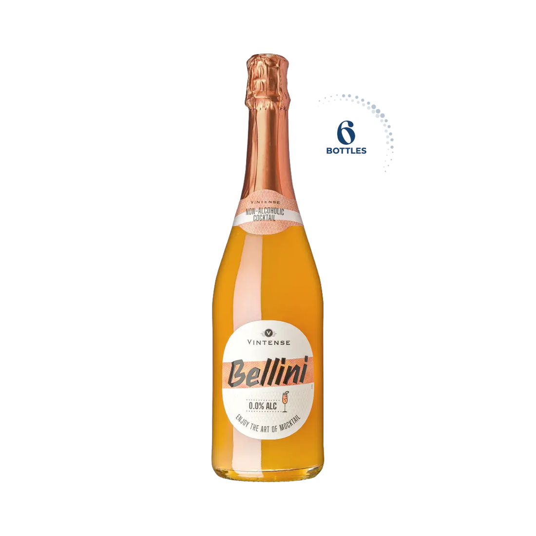 Vintense Bellini Non-Alcoholic Cocktail, 6x750ml