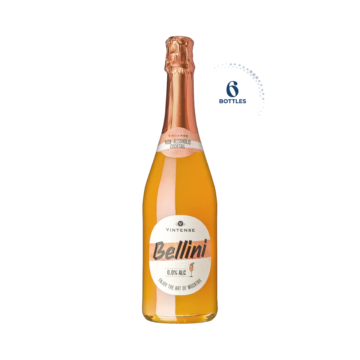 Vintense Bellini Non-Alcoholic Cocktail, 6x750ml