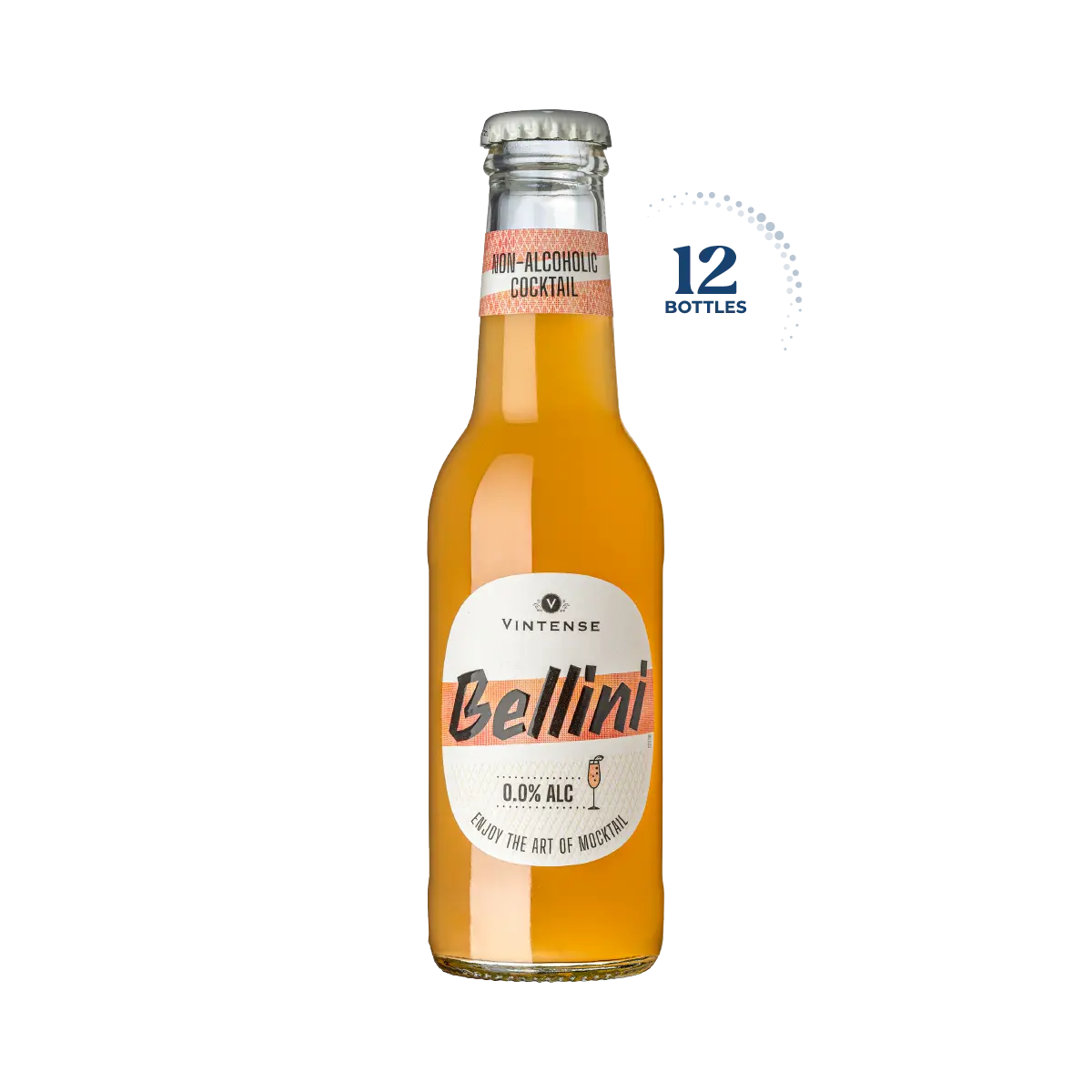 Vintense Bellini Non-Alcoholic Cocktail, 12x200ml