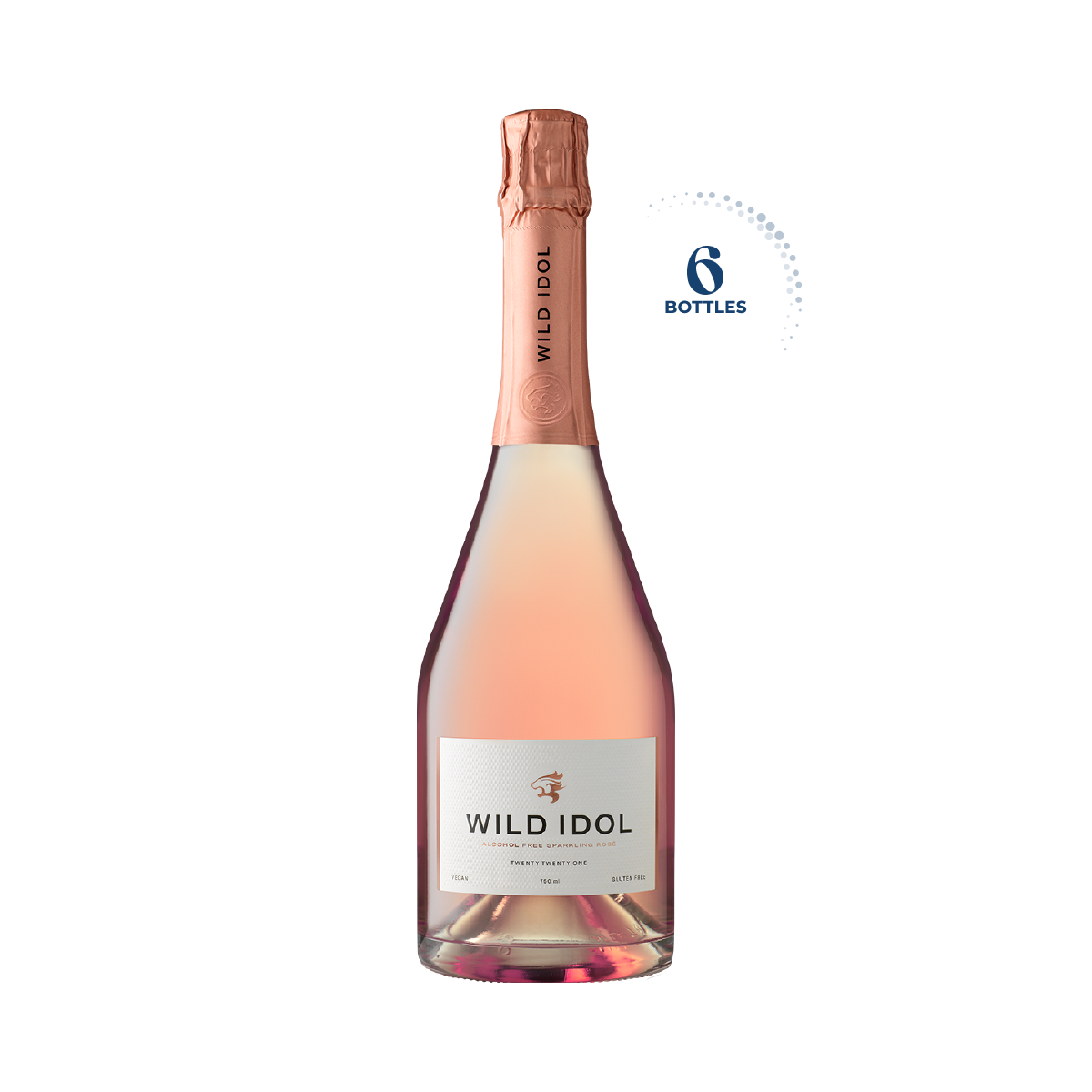 Wild Idol Alcohol Free Sparkling Rose, 6x750ml