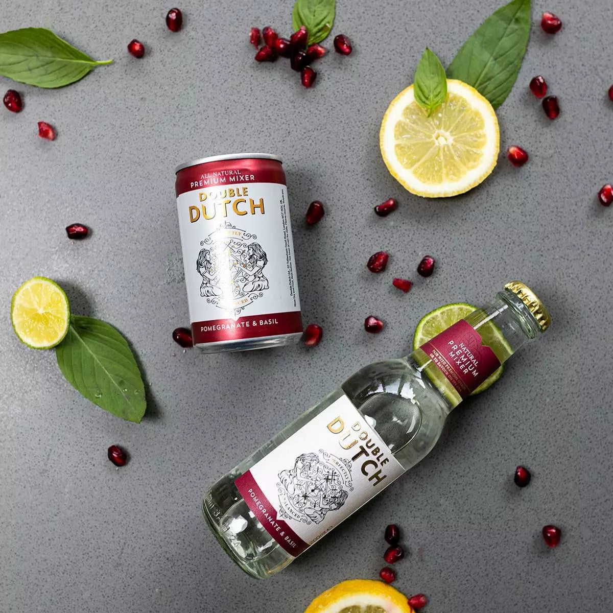 Double Dutch Pomegranate &amp; Basil Tonic, Case 12x200ml