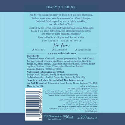 Sea Arch Sea &amp; T Non Alcoholic Gin &amp; Tonic, Case 12x250ml